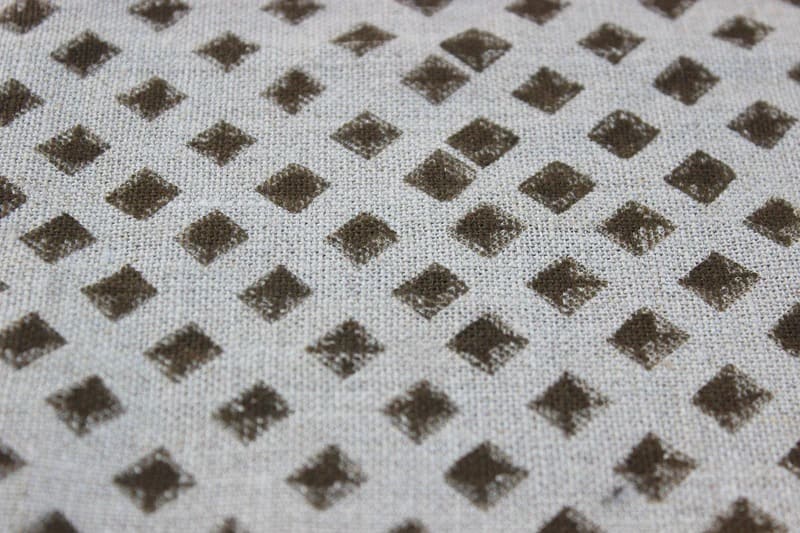 Handcrafterd Linen Grey & Brown Fabric For Home Decor - Chakor