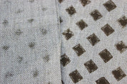 Handcrafterd Linen Grey & Brown Fabric For Home Decor - Chakor