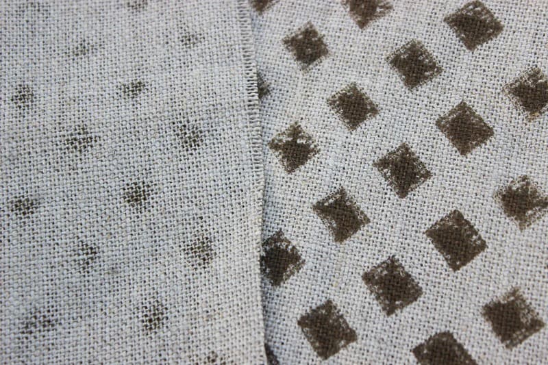 Handcrafterd Linen Grey & Brown Fabric For Home Decor - Chakor