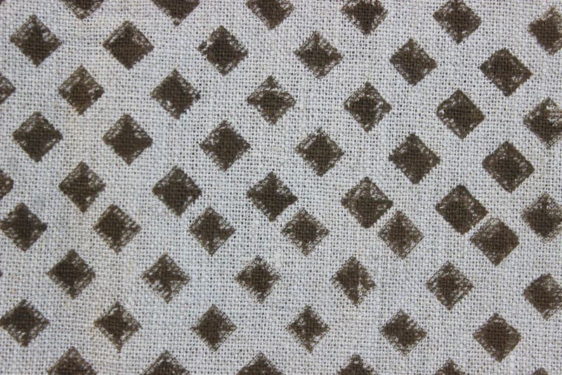 Handcrafterd Linen Grey & Brown Fabric For Home Decor - Chakor