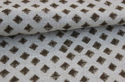 Handcrafterd Linen Grey & Brown Fabric For Home Decor - Chakor