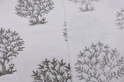 Hand Block Print Grey Thick Cotton Fabric 63"W Fabric - Anar
