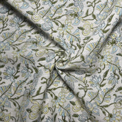 Handcrafted Floral Block Print Linen Fabric – Jamnotri