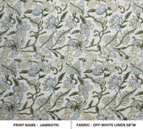 Handcrafted Floral Block Print Linen Fabric – Jamnotri