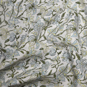 Handcrafted Floral Block Print Linen Fabric – Jamnotri