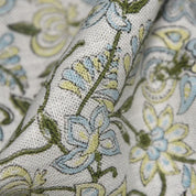 Handcrafted Floral Block Print Linen Fabric – Jamnotri