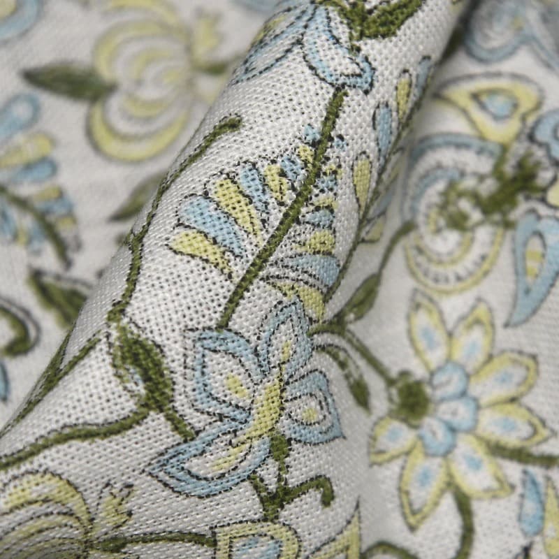 Handcrafted Floral Block Print Linen Fabric – Jamnotri