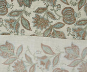 Handmade Block Brown Linen Fabric for Home Decor – Custard Apple