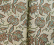 Handmade Block Brown Linen Fabric for Home Decor – Custard Apple