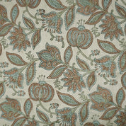 Handmade Block Brown Linen Fabric for Home Decor – Custard Apple