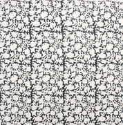 Aristan Handmade Block Print Black Off-White Linen Fabric - Kiskindha