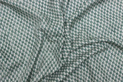 Handcrafted Block Print Gray FloralThick Linen Fabric - Hariyali