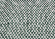 Handcrafted Block Print Gray FloralThick Linen Fabric - Hariyali