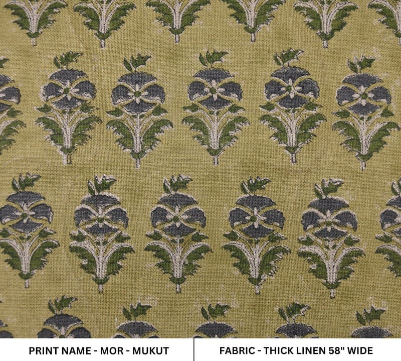 Handmade-BlockPrintGreen-FloralThickLinen58WFabric-Mormukut_1.jpg