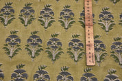 Handmade Block Printed Thick Linen Cushion Cover Fabric - Mormukut