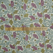 Handmade Block Print Green Natural Linen Blend  Fabric – Thorny Stems