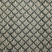 Aristan Handmade Block Print Green Off White Linen Fabric - Rajputana Jaal
