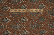 Handcrafted Block Print Grey Thick Linen Pure Fabric - Vishalpushp