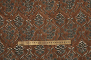 Handcrafted Block Print Grey Thick Linen Pure Fabric - Vishalpushp