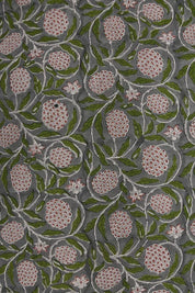 Handmade Block Print Red Pure Linen Fabric For Farmhouse - Merakhi