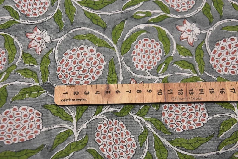 Handmade Block Print Red Pure Linen Fabric For Farmhouse - Merakhi