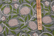 Handmade Block Print Red Pure Linen Fabric For Farmhouse - Merakhi