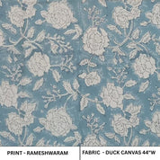 Handmade Block Printed Boho Throw Duck Canvas Fabric – Rameshwaram
