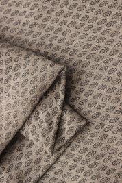 Handmade Block Printed Gray Linen Curtains - Everbee Print