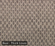 Handmade Block Printed Gray Linen Curtains - Everbee Print