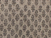 Handmade Block Printed Gray Linen Curtains - Everbee Print