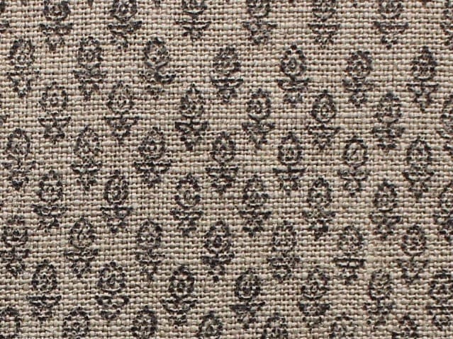 Handmade Block Printed Gray Linen Curtains - Everbee Print