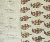 Hand Block Printed sage Green Floral Pure Linen Fabric - Lil Paisley