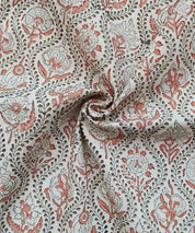 Handmade Custom Block print Thick linen fabric - Amerbel
