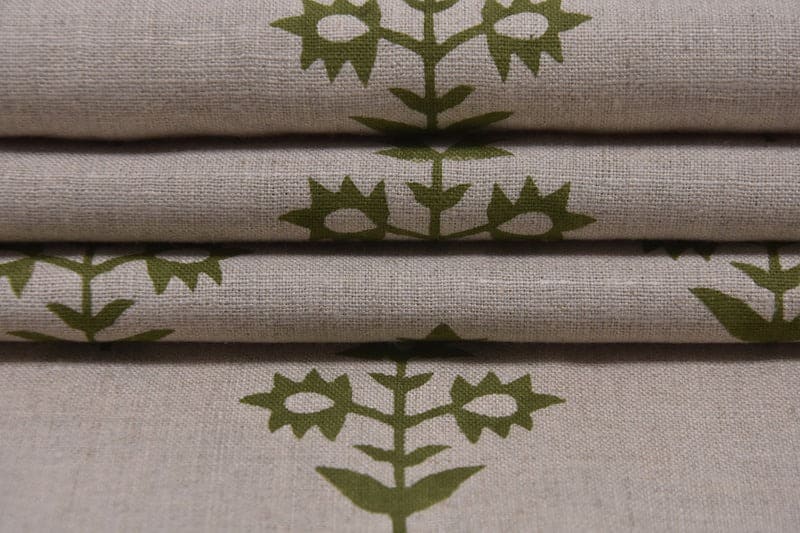 Handmade Block Print Linen Fabric For House Styling - Chameli