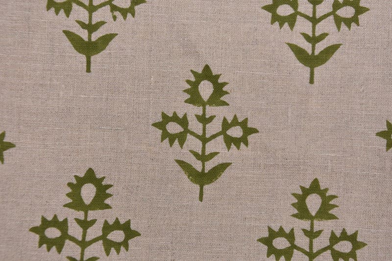 Handmade Block Print Linen Fabric For House Styling - Chameli