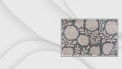 Handmade Stamped Block Print Brown Thick Linen Fabric - Rajat