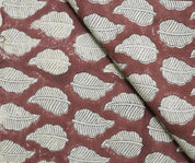 Hand Block Printed Brown Linen Blend Fabric for Couch Covers – Panchi