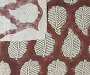 Hand Block Printed Brown Linen Blend Fabric for Couch Covers – Panchi