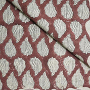 Hand Block Printed Brown Linen Blend Fabric for Couch Covers – Panchi