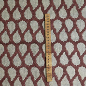Hand Block Printed Brown Linen Blend Fabric for Couch Covers – Panchi