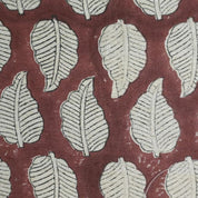 Hand Block Printed Brown Linen Blend Fabric for Couch Covers – Panchi