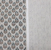 Handmade Blockprint Brown Thick linen Pure Fabric - Alia