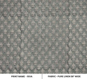 Handmade Block Print Linen Gray Floral Fabric by the Yard – RIVA