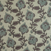 Handmade Floral Block Print Linen Fabric Home Decor - Madhubala