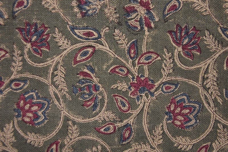 Eco Friendly Hand Block Printed Blue Pure Linen Fabric – Saraswati