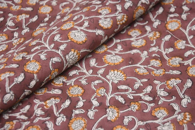 Handwoven-BlockPrintedBrownFloral-PureLinenFabric-Himachal_6.jpg