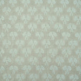 Handmade Gray Mushroom Print Floral Linen Fabric