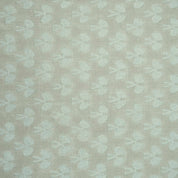 Handmade Mushroom Print Gray Floral Linen Upholstery Fabric