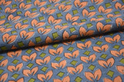 Aristan Hand Block Print Bronze Pure Linen Fabric 58” - Titlee