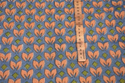 Aristan Hand Block Print Bronze Pure Linen Fabric 58” - Titlee